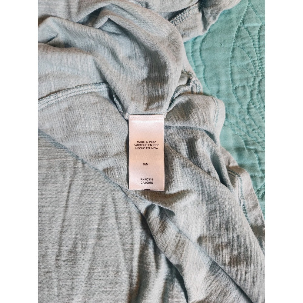 Lucky Brand Womens Eyelet Trim Split Neck T-Shirt Sage Green 7W66857 Size M - Picture 5 of 8